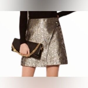 Karen Millen Silver Mini Skirt